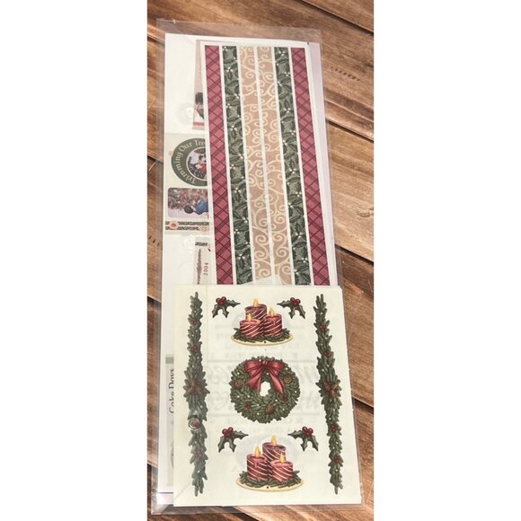 2005 CREATIVE MEMORIES HOLIDAY SPLENDOR STICKERS 06292254 SANTA CHRISTMAS TREE - Picture 4 of 6